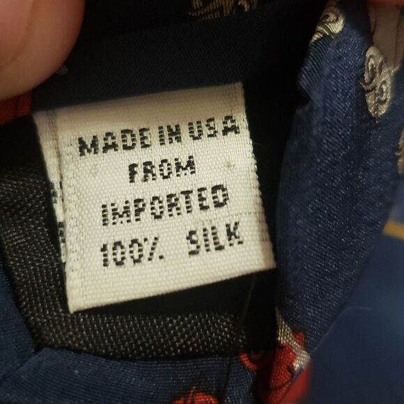 VICKY Davis Wise Owl Navy Silk Tie‎ - Picture 3 of 4